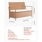 Beige Rattan Outdoor Storage Bench with Steel Frame and Cushion